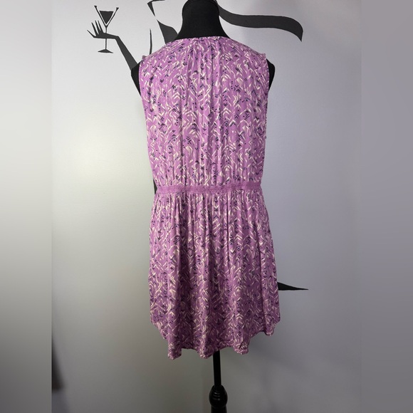 torrid Lavender Printed Sleeveless V-Neck Midi top - Picture 6 of 8